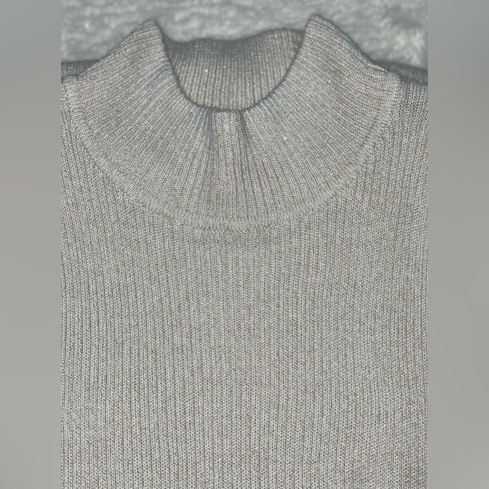 Croft & Barrow Cream Ribbed Tank Top - Picture 6 of 6